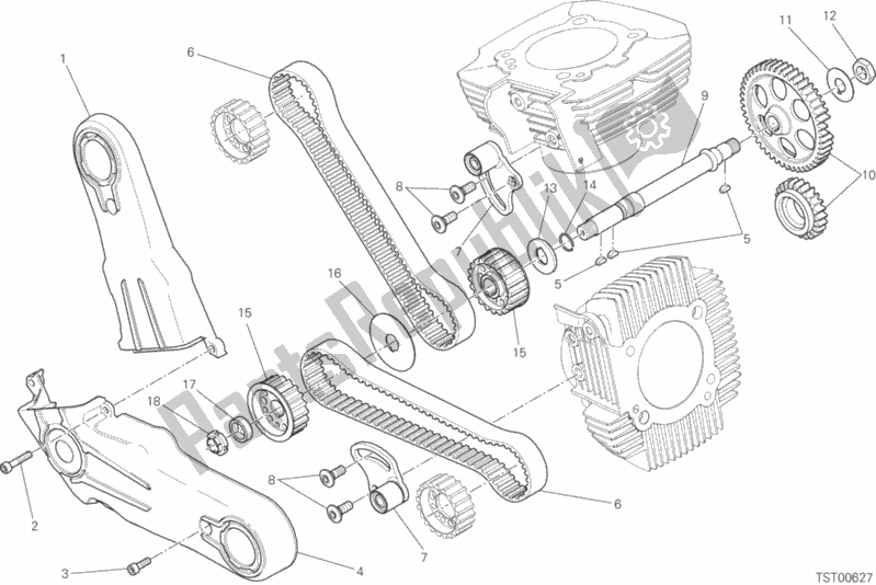 All parts for the Timing System of the Ducati Scrambler Icon Brasil 803 2020